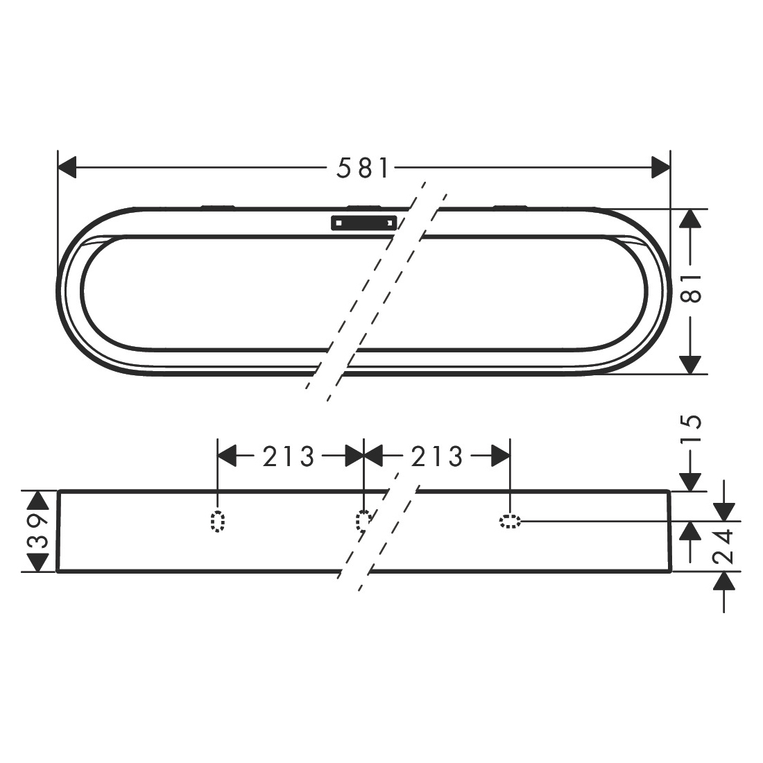 Тримач рушників HANSGROHE WALLSTORIS 27926700, білий