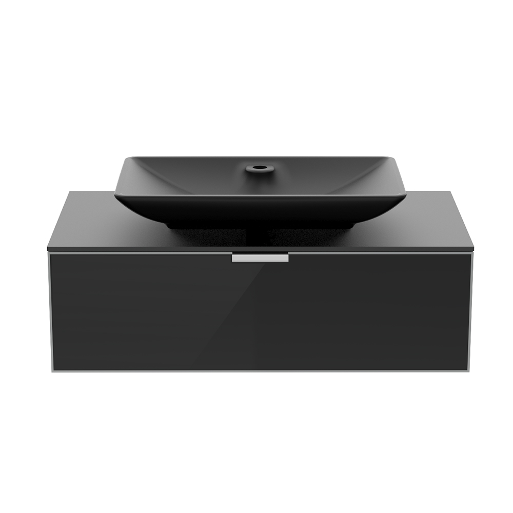 MORETTA тумба підвісна 90см, 1 ящик, black