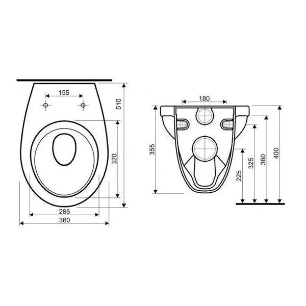 Комплект: DUOFIX PRO 20 монт. елемент для подв. унітазу, з бачком скр.монтажу Delta 12см, підв. унітаз Idol з сидінням, див. клавіша Delta01, глянц.хр