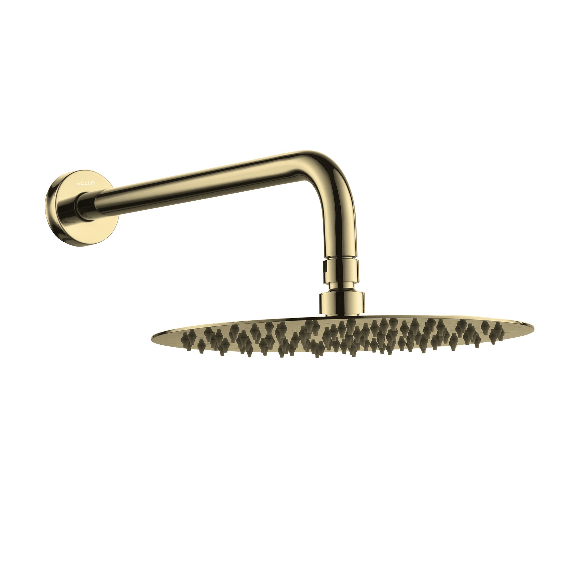 CASCADA R100 душ верхній, d300 мм, кронштейн, SS, cepillado oro