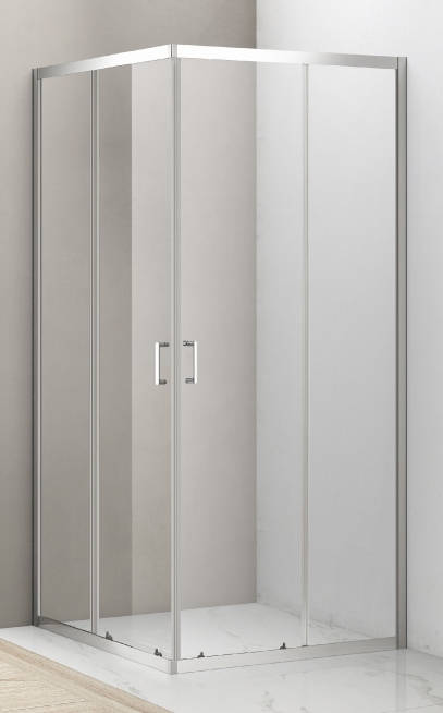 VALTICE New душова кабіна квадратна 90*90*190см, розсувні двері, скло прозоре