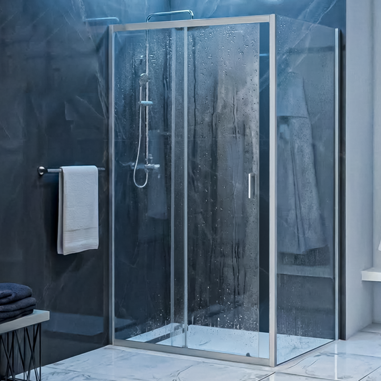 VALTICE New душова кабіна прямокутна 120*80*190см, розсувні двері, скло прозоре