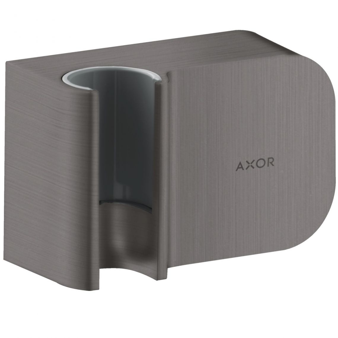 AXOR ONE шлангове з`єднання з тримачем для душу, Fixit Porter, колір шліфованний чорний хром