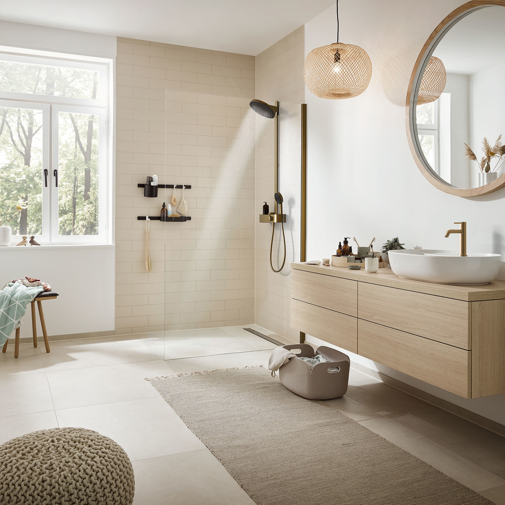 PULSIFY Showerpipe душова система 260 з термостатом, колір шліфована бронза