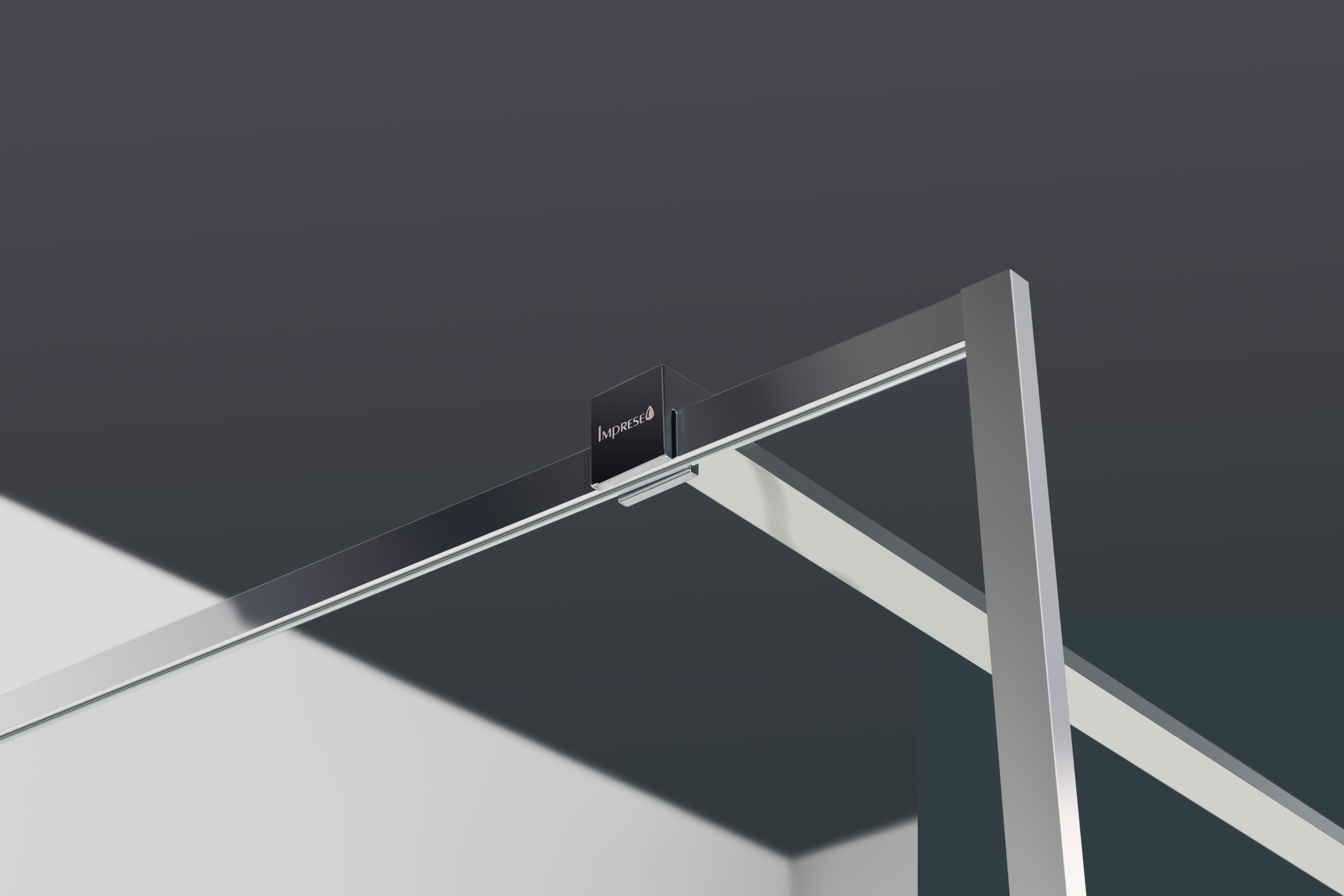 IMPRESE душова стінка WALK-IN з профілем та тримачем, 110*200см, хром, скло прозоре