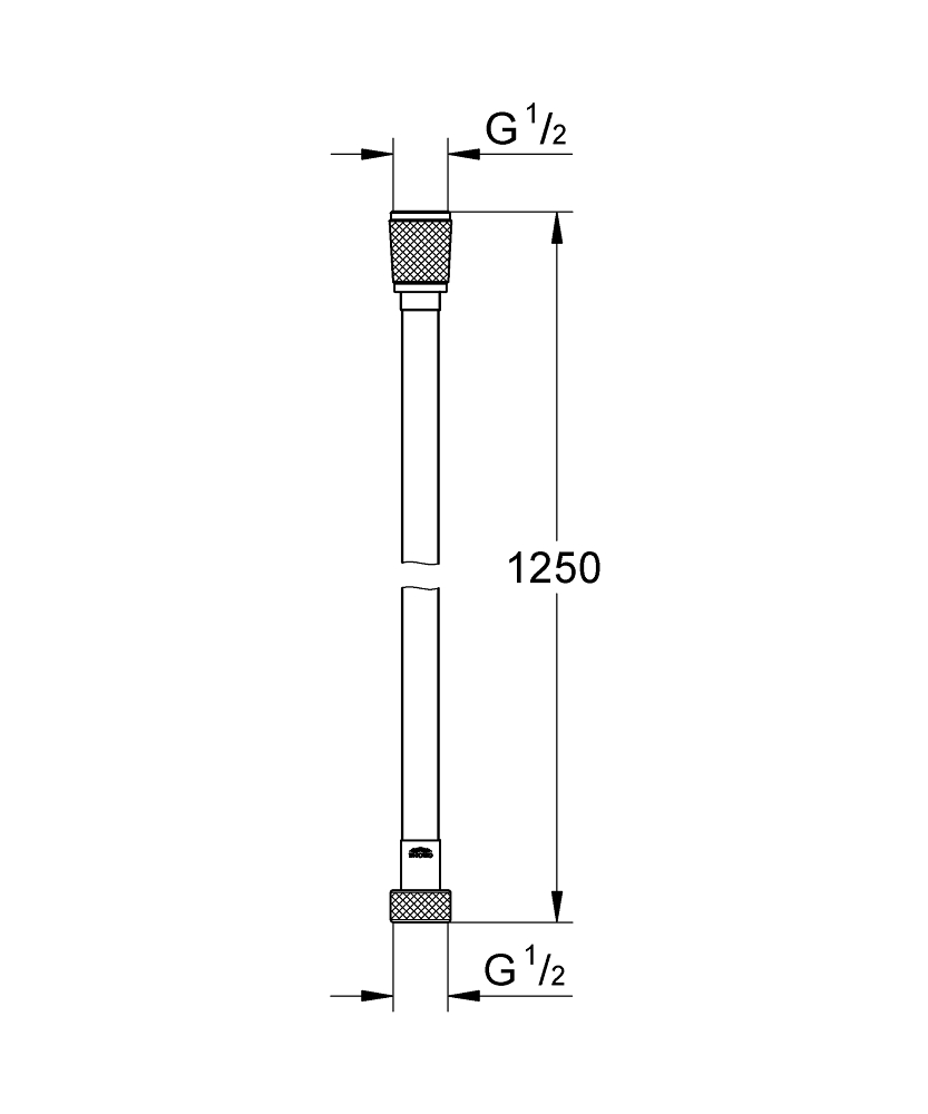 SILVERFLEX шланг для душу 1250 мм, колір срібло