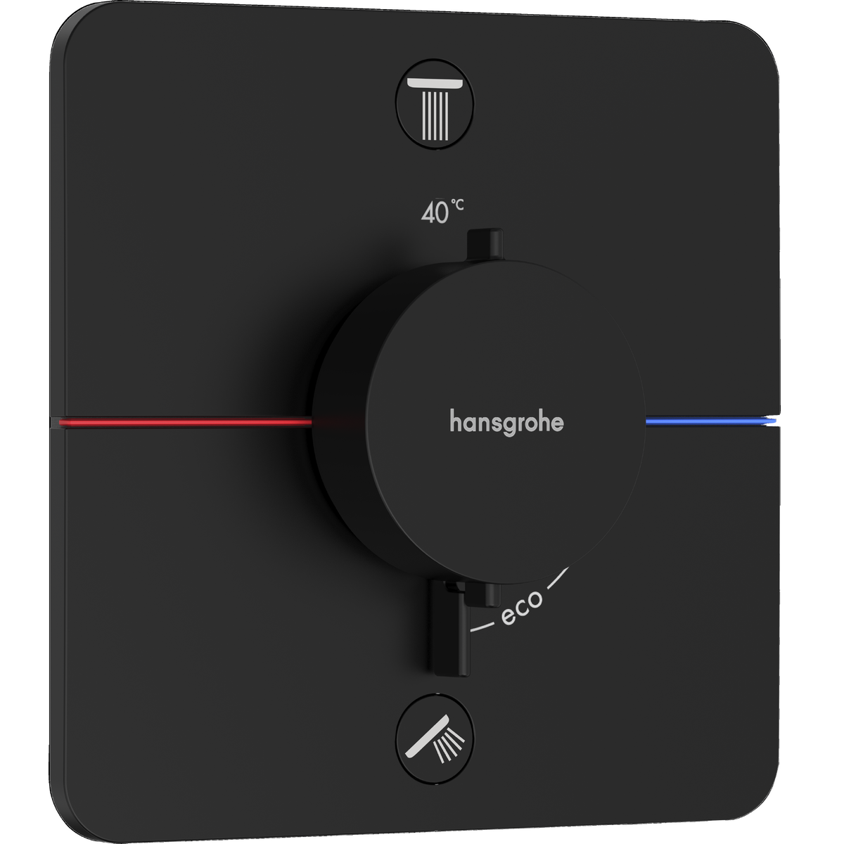 SHOWER SELECT COMFORT Q термостат для 2х споживачів, ПМ, колір чорний матовий