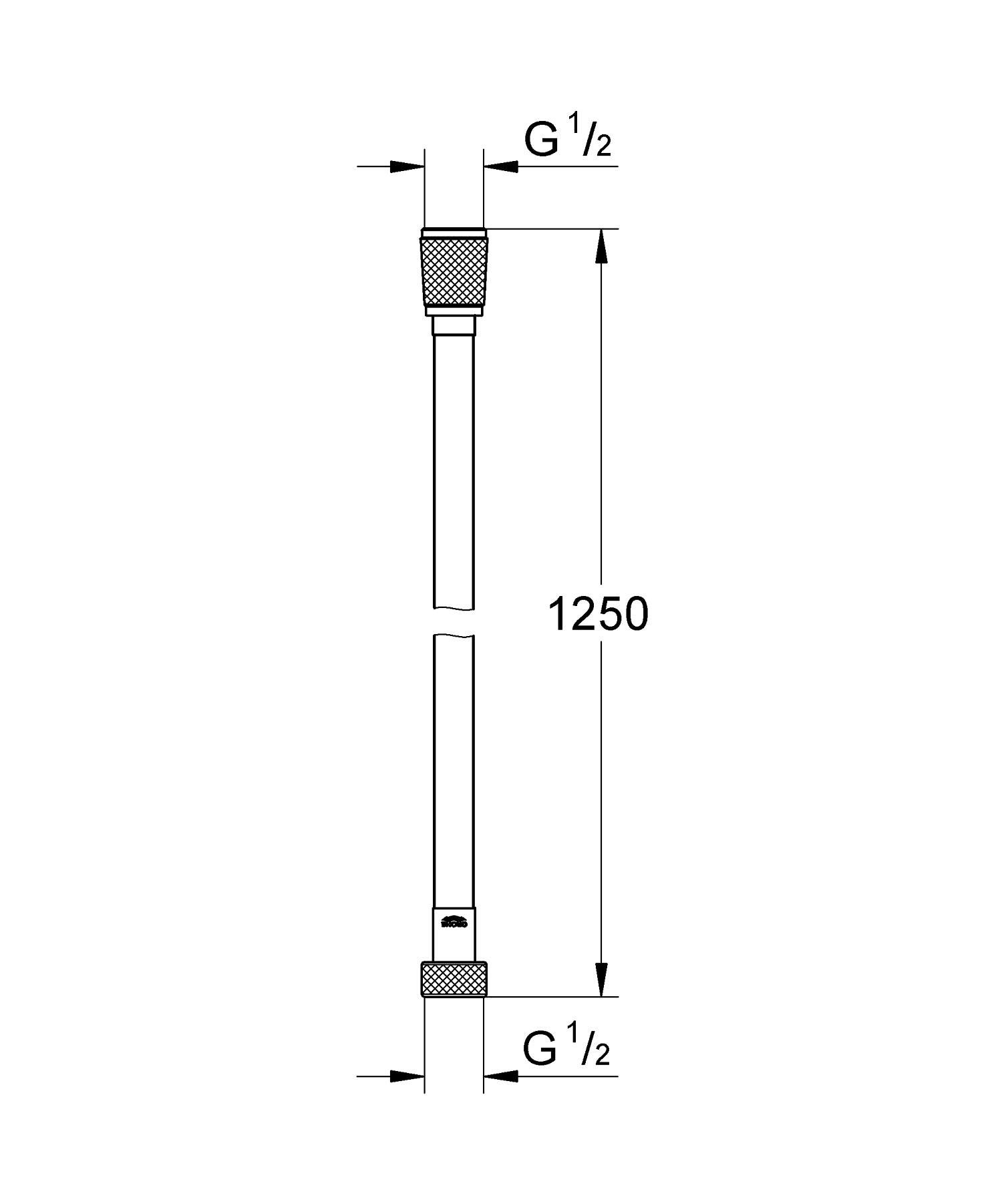 SILVERFLEX шланг для душу 1250 мм, колір чорний матовий