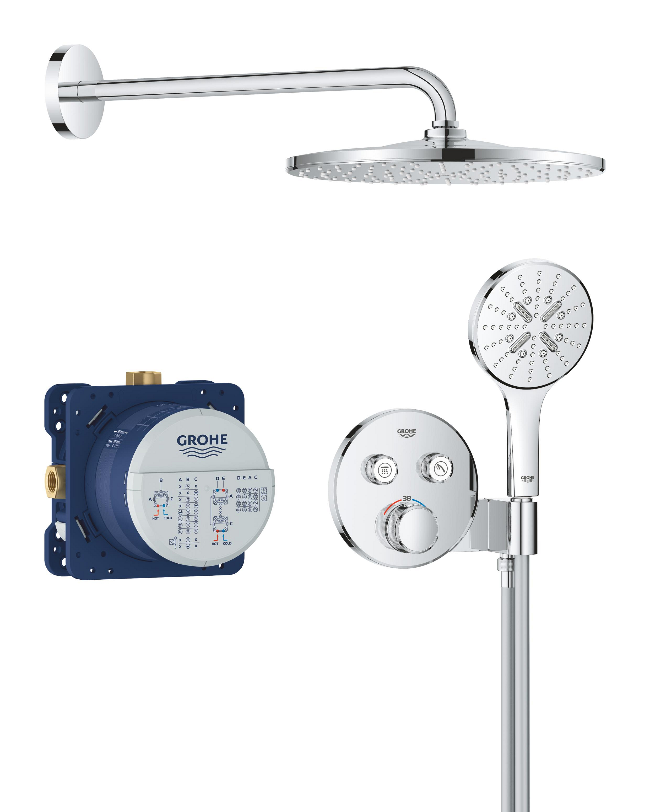 GROHTHERM SMARTCONTROL  набір прихованого  монтажу  з  верхнім душем 310 , колір хром