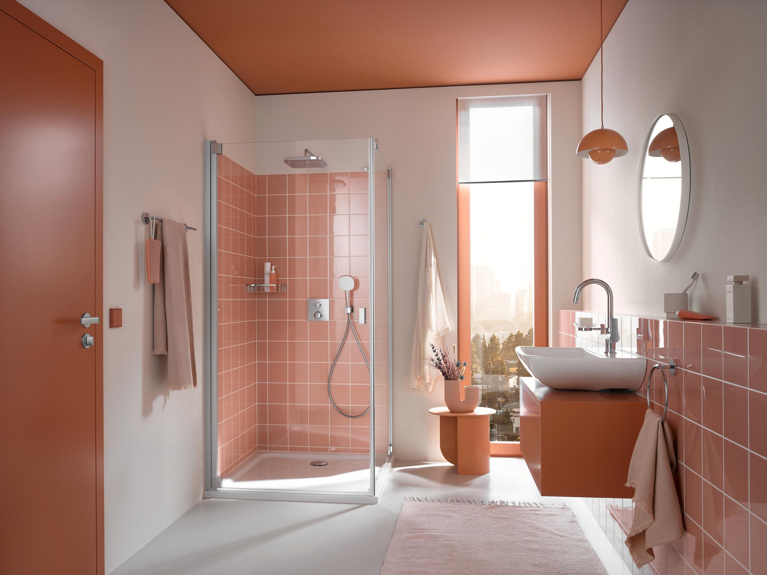 GROHTHERM  набір прихованого монтажу  з  верхнім душем 250 , колір хром