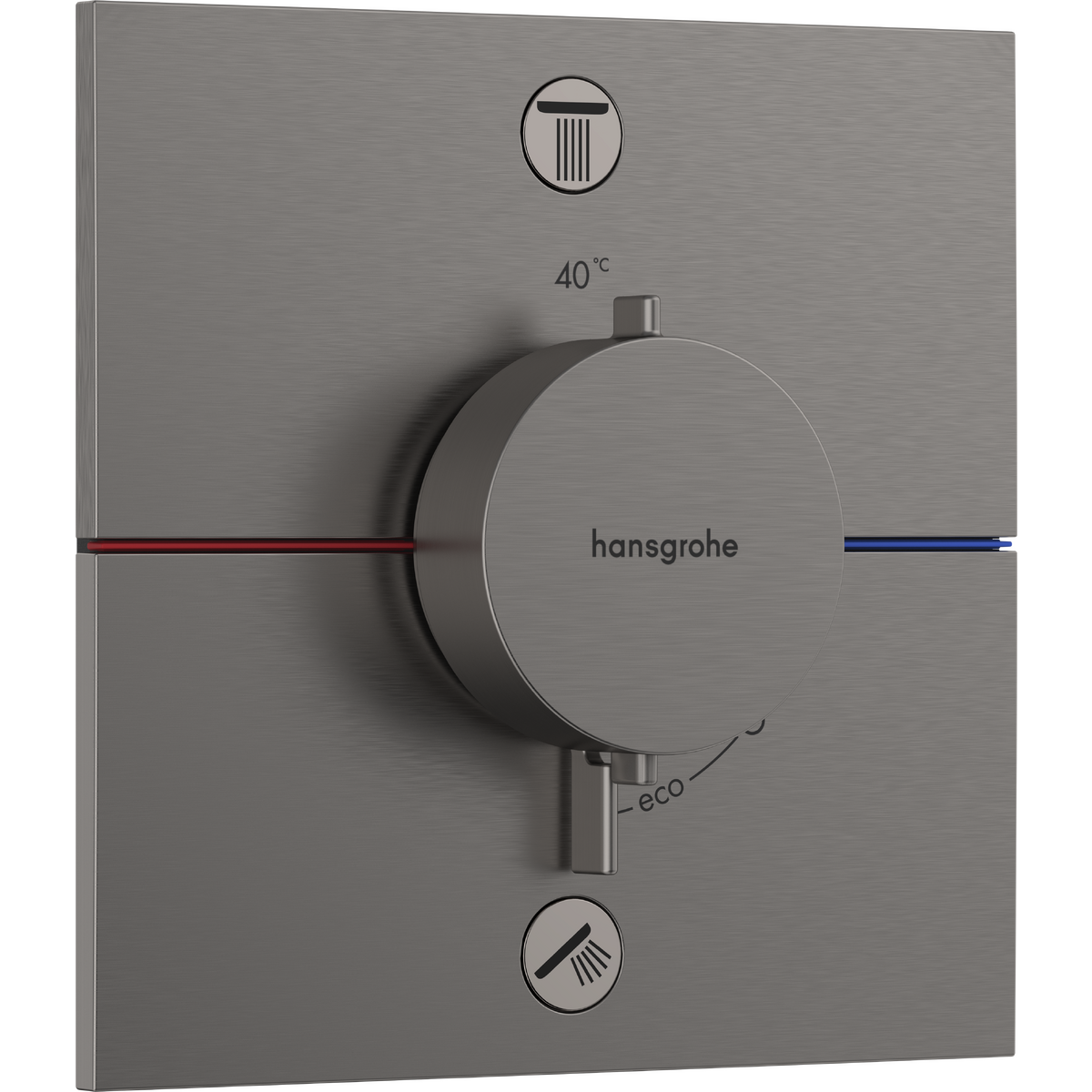 SHOWERSELECT COMFORT E термостат для 2споживачів, прихований монтаж, колір шліфованний чорний хром