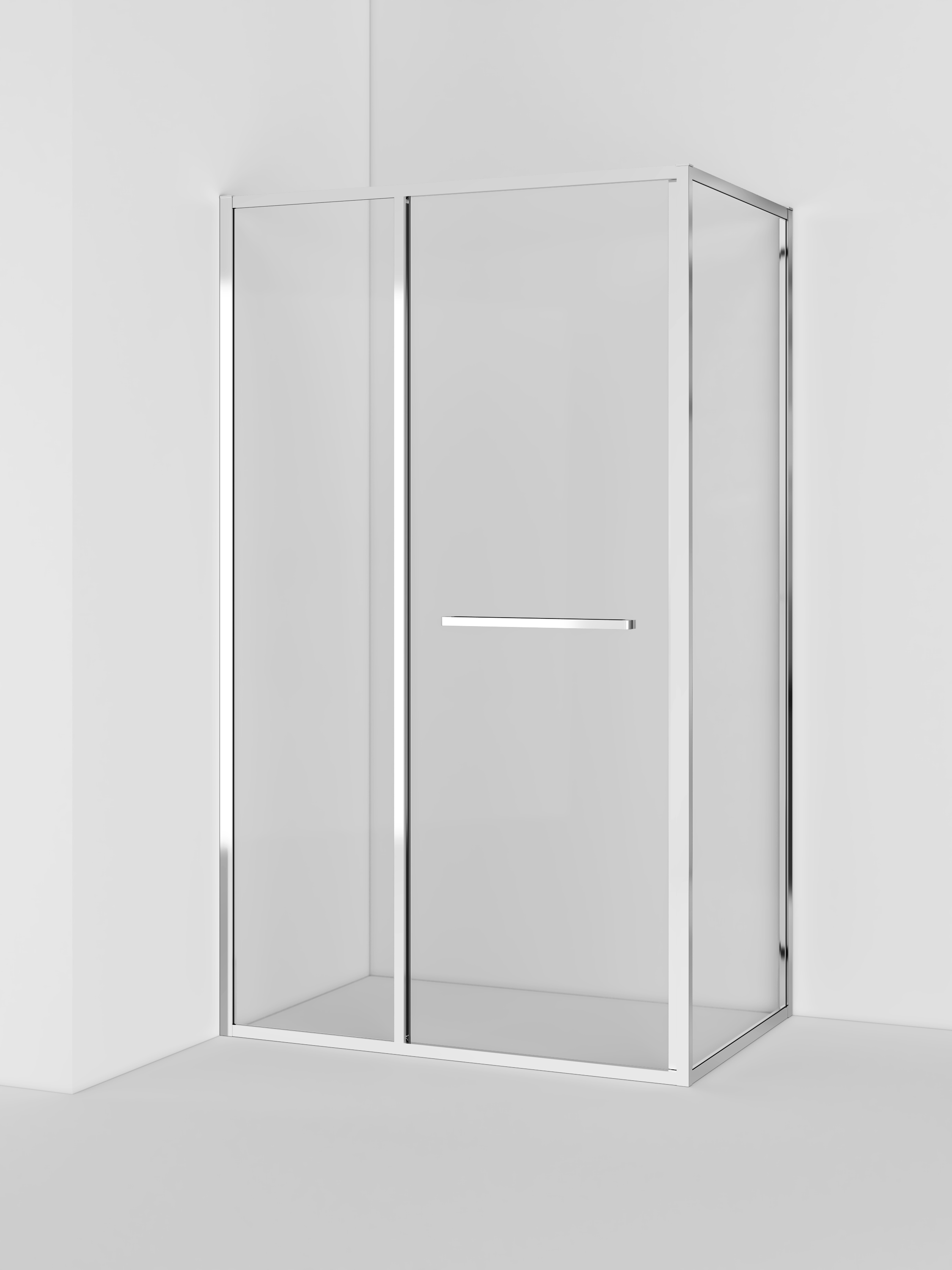 CRUZE душова кабіна 80*120*200см, тип дверей COME IN, профіль  хром, прозоре скло