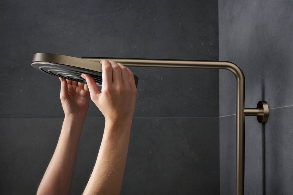 PULSIFY S PURO Showerpipe душова система 260 з термостатом, колір шліфованна бронза
