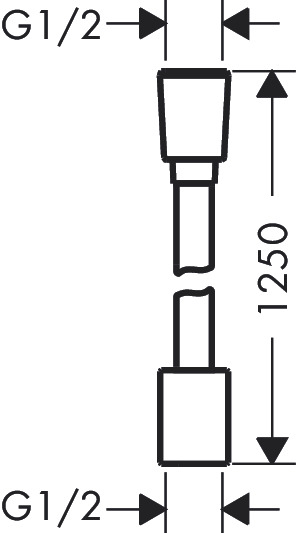 DESIGNFLEX  шланг для душу 1250 мм, колір чорний матовий