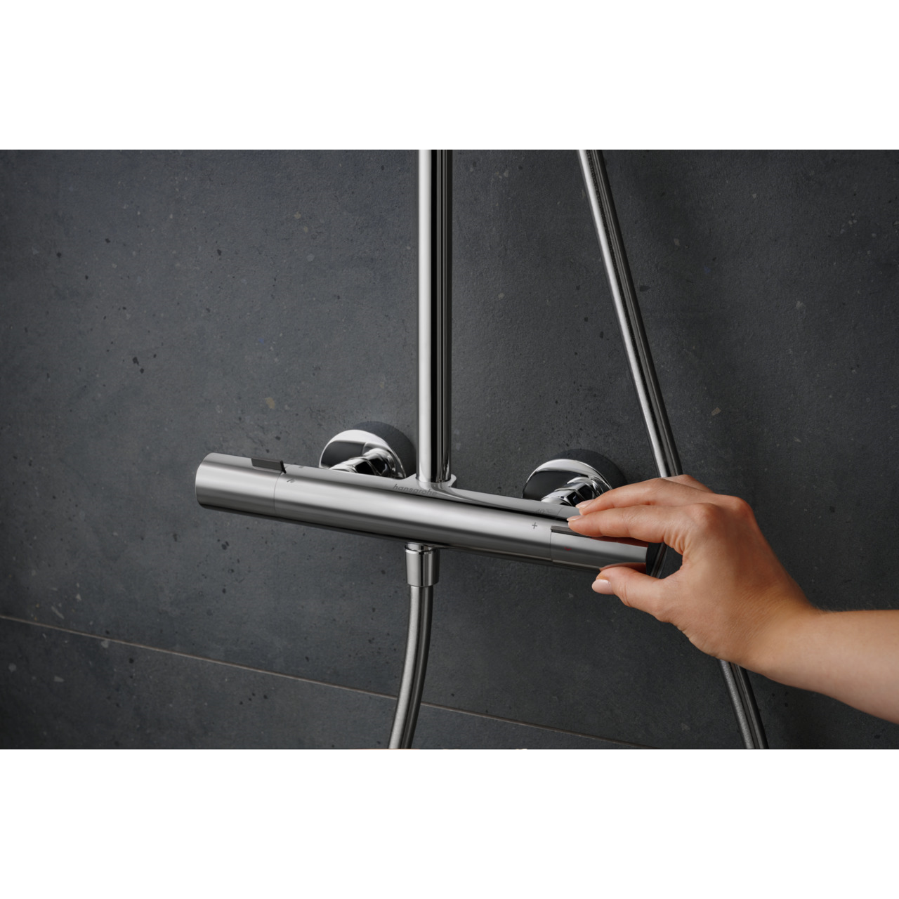 PULSIFY S PURO Showerpipe душова система 260 з термостатом, колір хром
