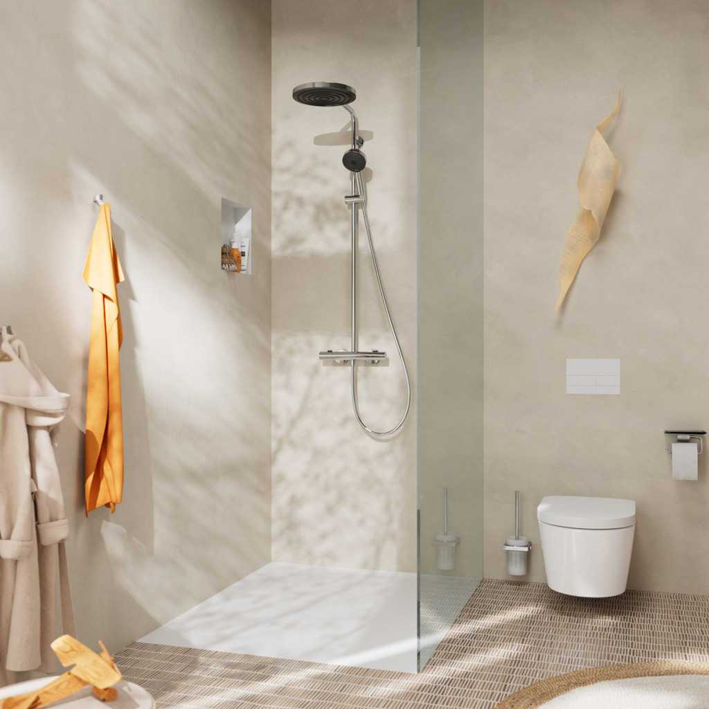 PULSIFY S PURO Showerpipe душова система 260 з термостатом, колір хром