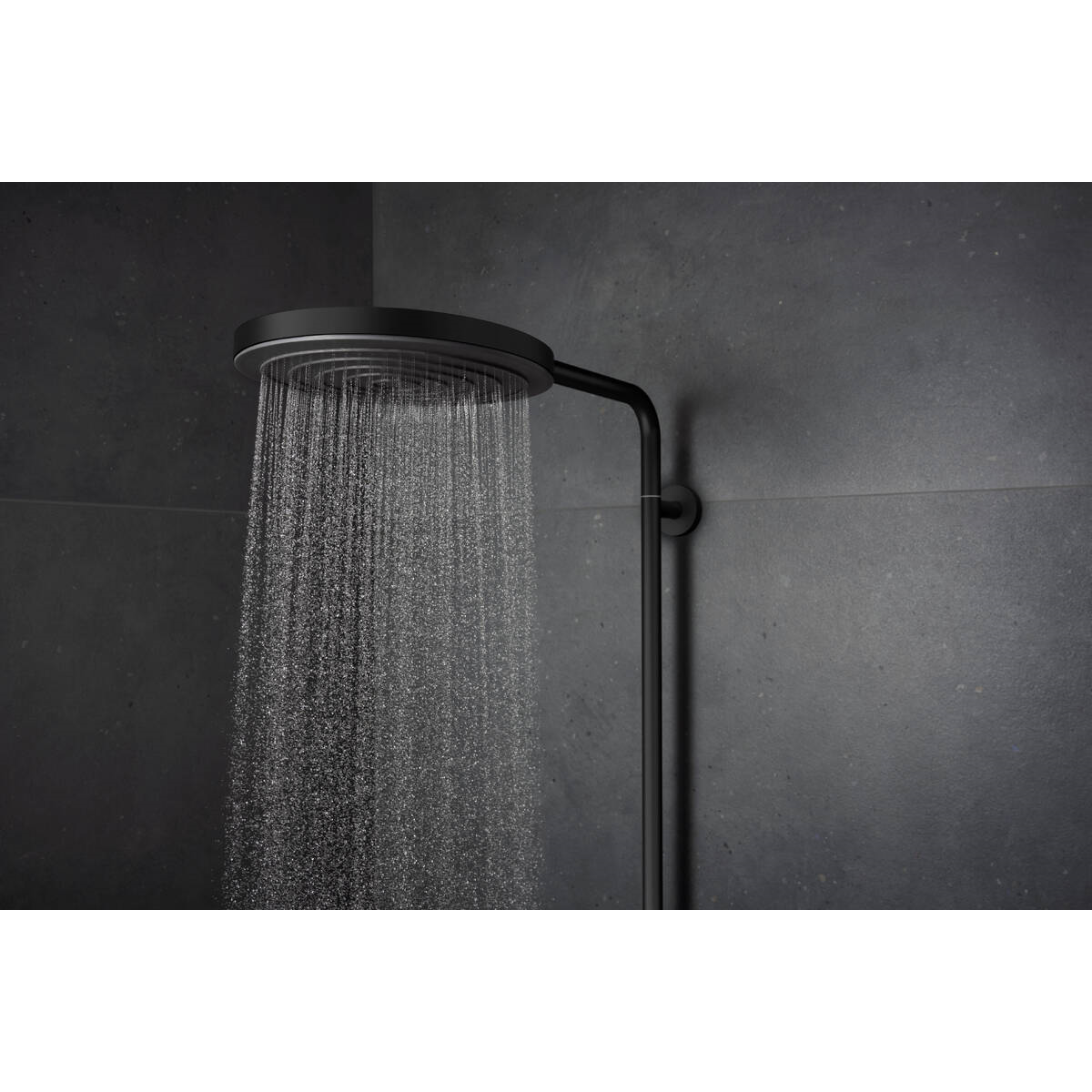 PULSIFY S PURO Showerpipe душова система 260 з термостатом, колір чорний матовий