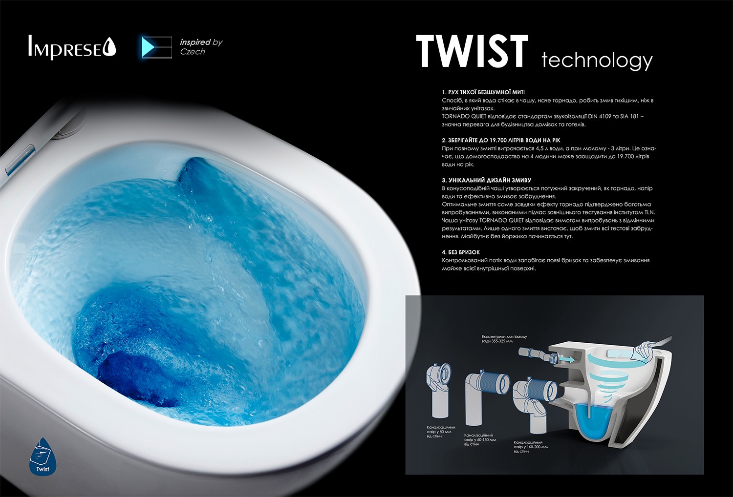 SKALA унітаз підвісний (55,5*37,5*33,5 см, twist, сидіння duroplast)