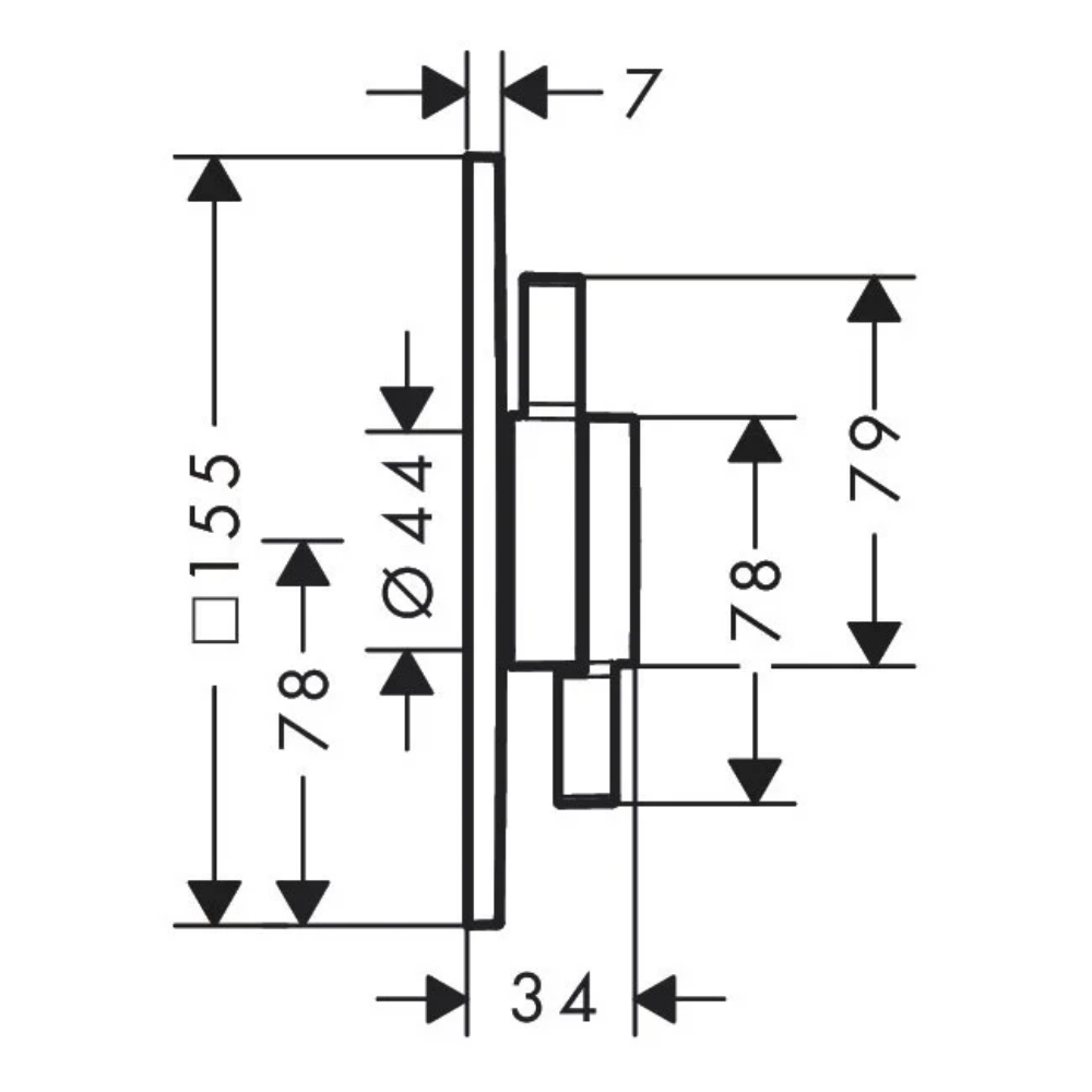 DUO TURN E змішувач  для 2 споживачів,  ПМ, колір білий матовий