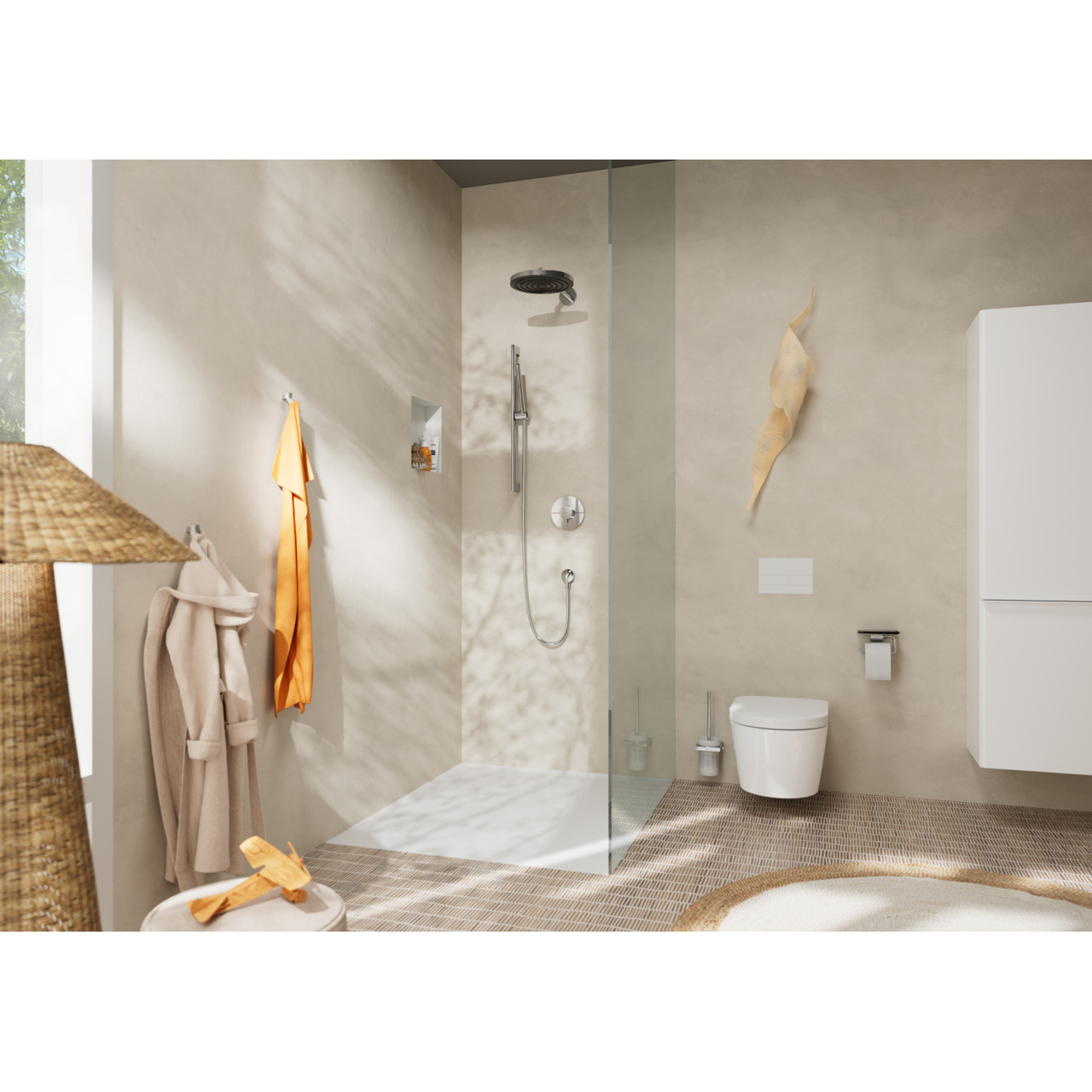 HANSGROHE тримач верхнього душу 39см, колір хром