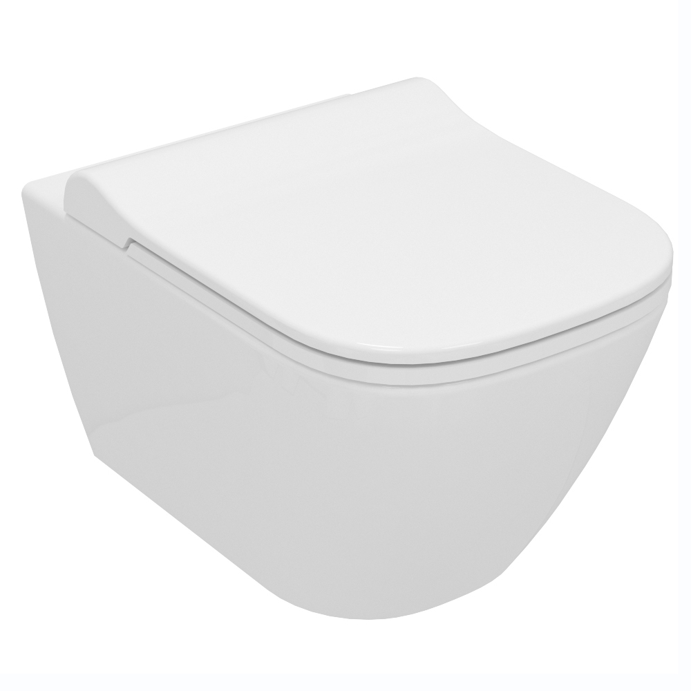SOLO Rimless унітаз підвісний, сидіння тверде Slim slow-closing 51*35,5*33 см