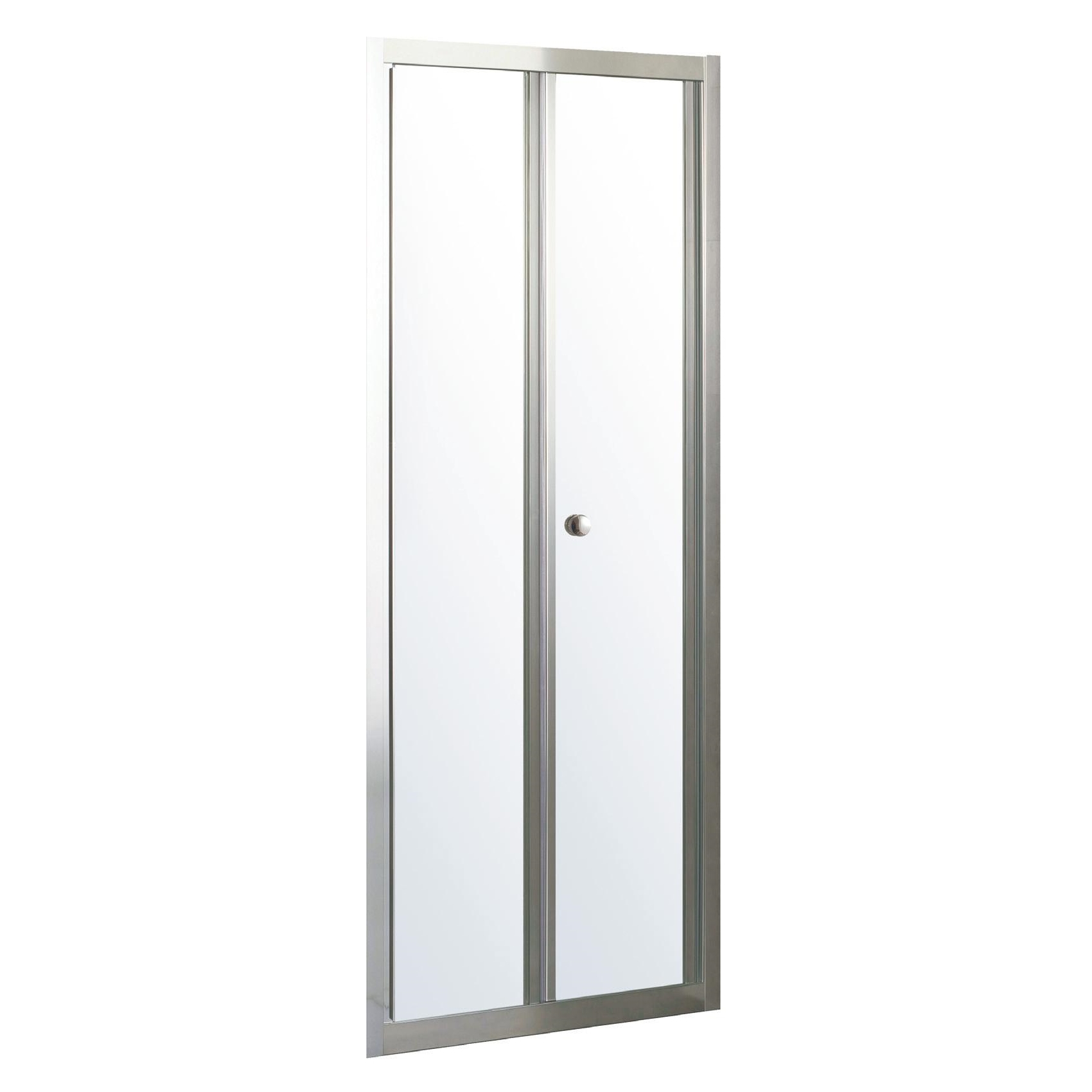 Двері bifold 80*195, профіль хром, скло прозоре 5мм