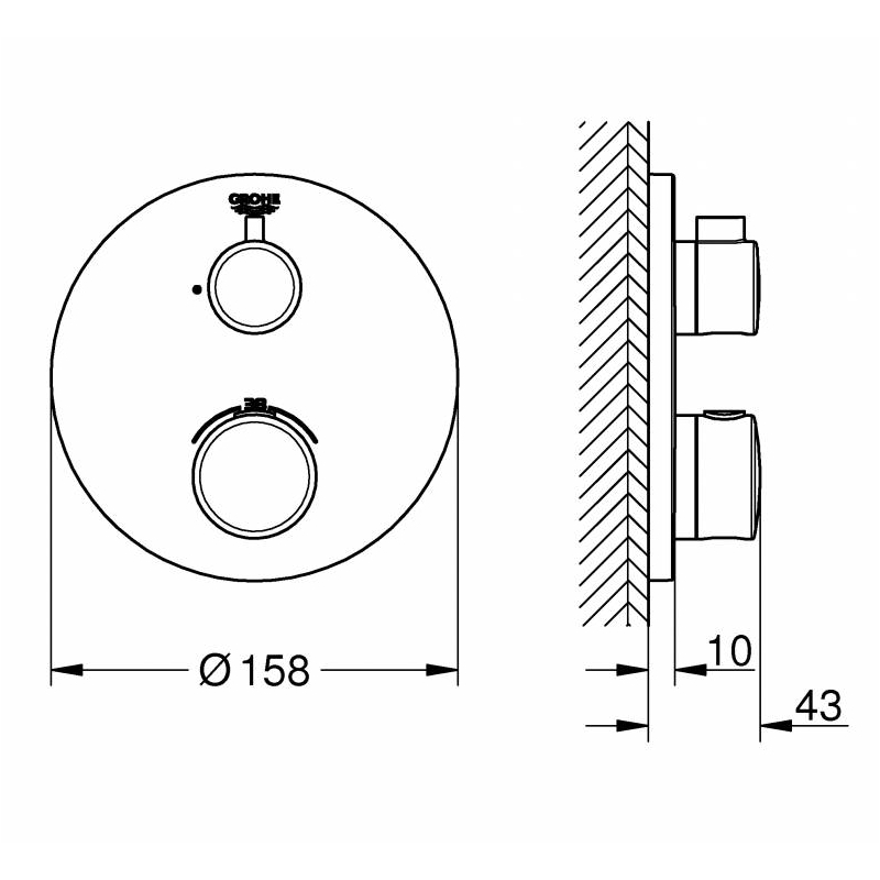 Змішувач для душу GROHE GROHTHERM 24075000
