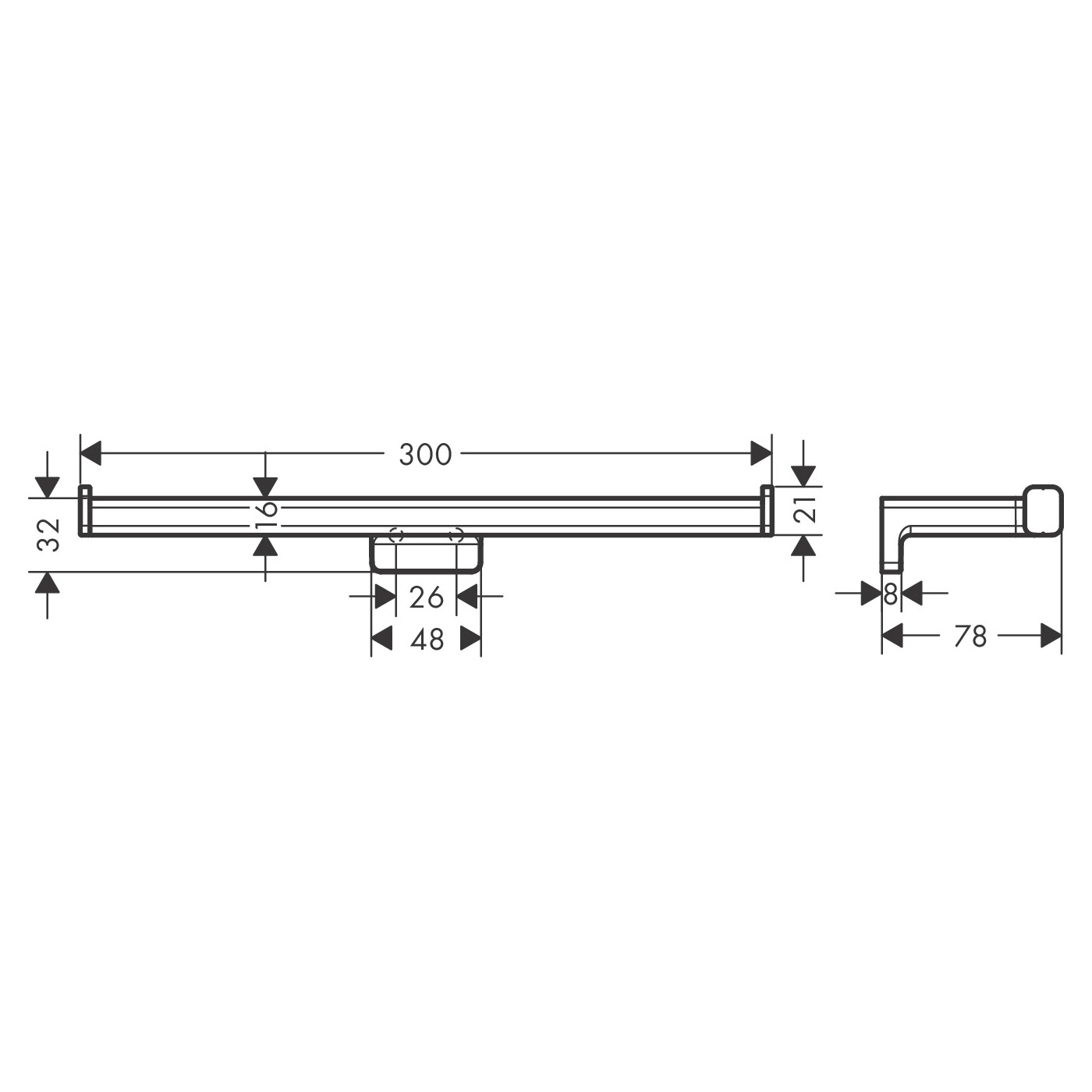 Тримач талетного паперу HANSGROHE ADDSTORIS 41748670, чорний