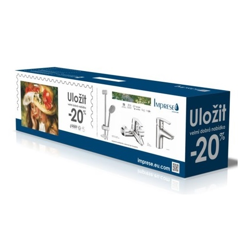 KIT 20080 набір змішувачів (3 в 1), змішувач для умивальника, змішувач для ванни, душовий гарнітур