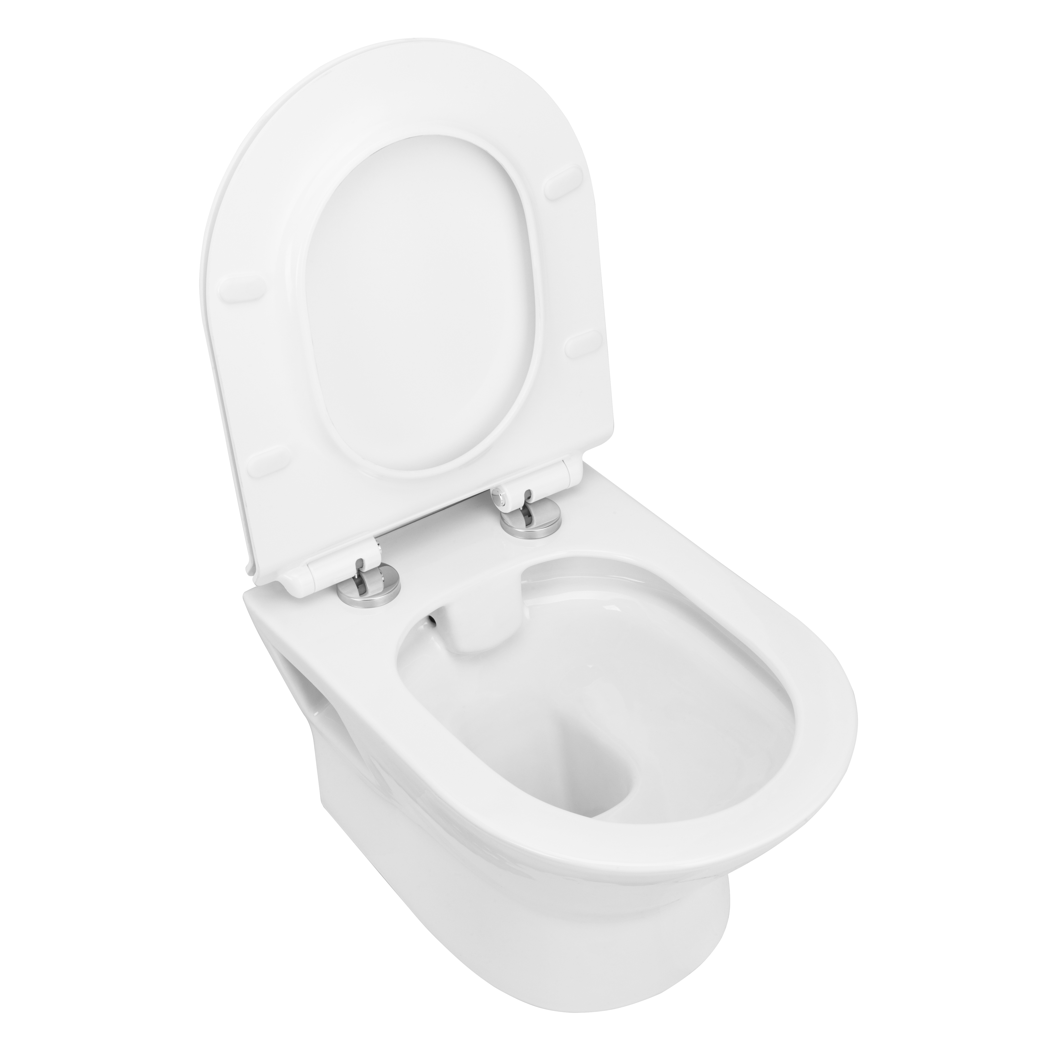 FIESTA RIM унітаз 51*36*40см підвісний без ободка, сидіння тверде Slim slow-closing