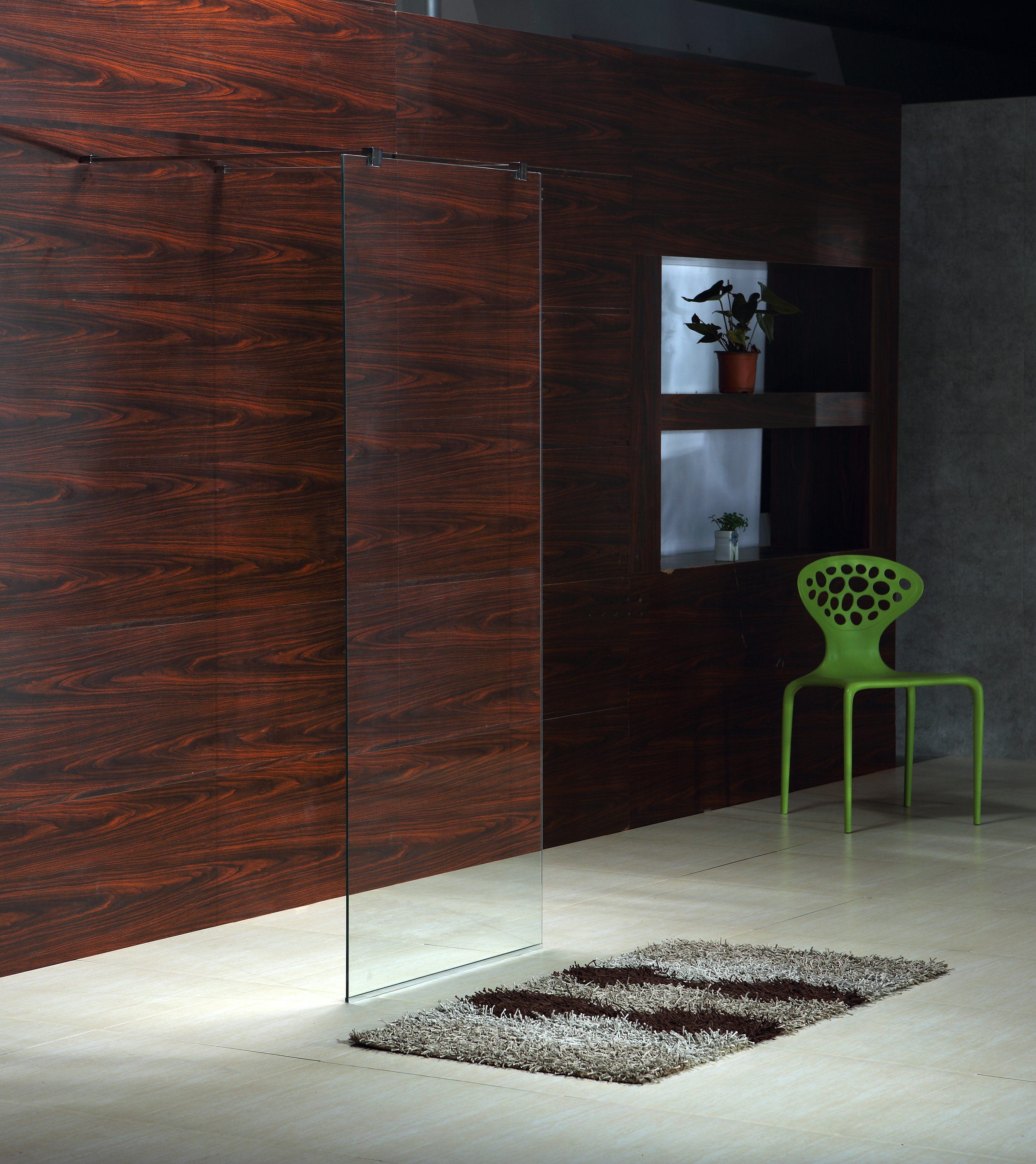 Стінка Walk-In 100*190см, загартоване прозрачне скло 8мм