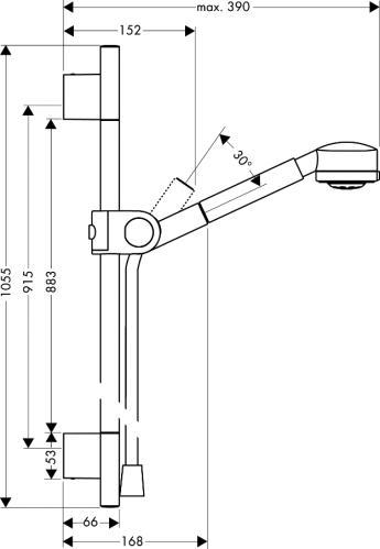 Aхor Arco - душова штанга (хром) HANSGROHE 27985000